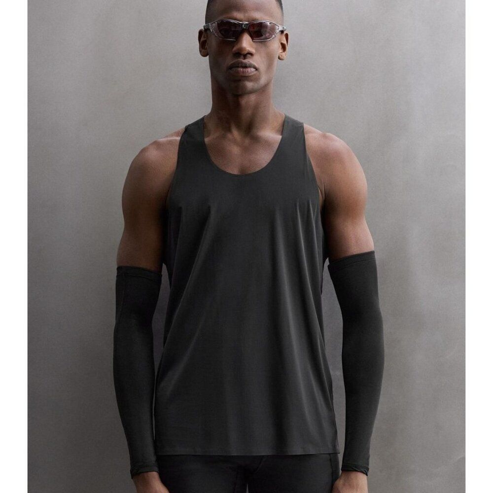 Zara Athletics Mens Tank Top Large L Black Lightweight Racerback 4387/412 NWT